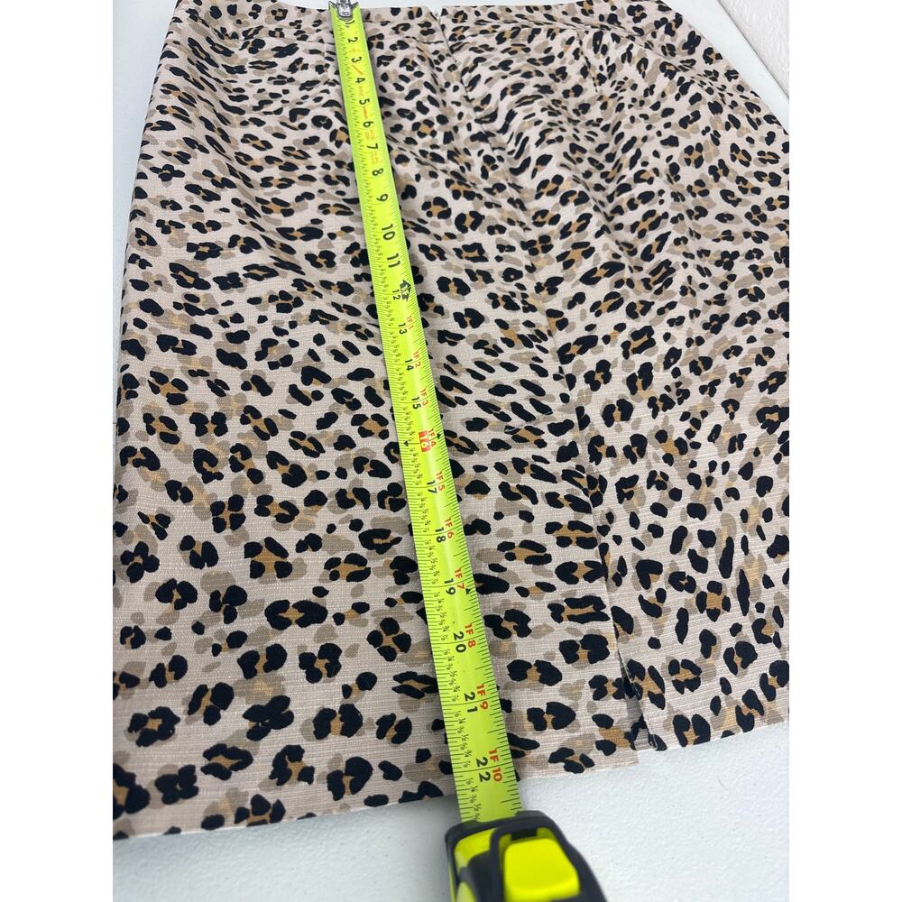Banana Republic Animal Print Cheetah Pencil Skirt Size 4 - Picture 4 of 9